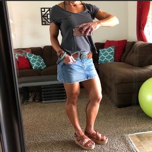 American Eagle denim mini skirt